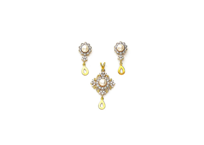 Gold Plated | CZ Studded Pendant Sets